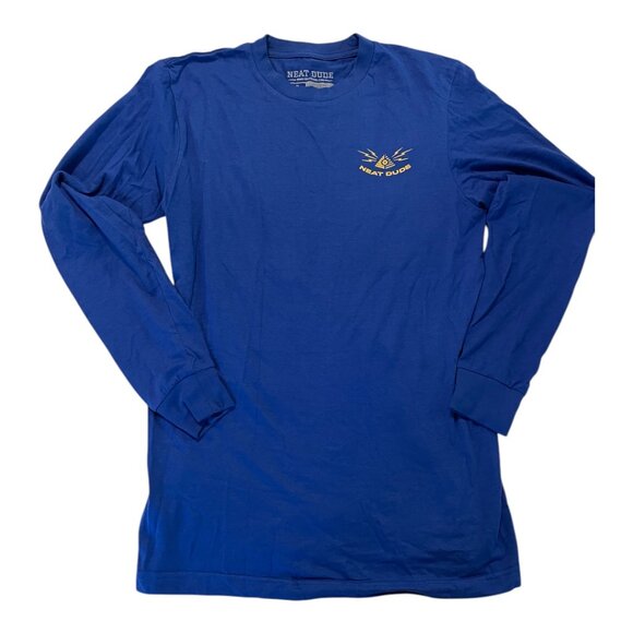 Neat Dude Blue Pyramid Long Sleeve Size Small - Picture 2 of 3